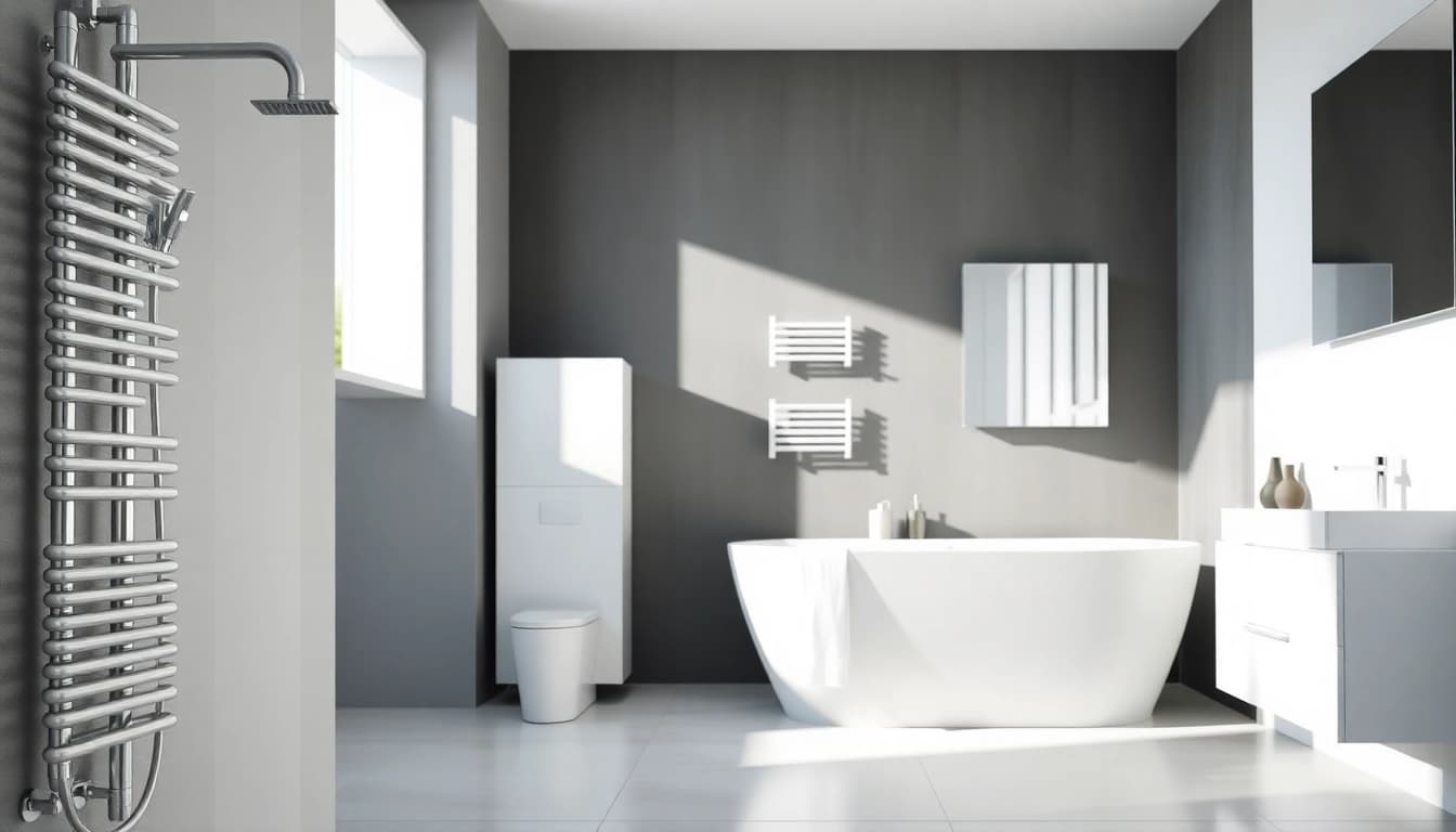 Sonni sanitär GmbH präsentiert stilvolle Badezimmerprodukte in modernem Ambiente.