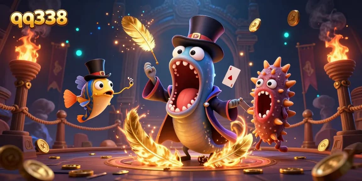 Watch the qq338 deep-sea gambling spectacle with magical elements and vibrant action.