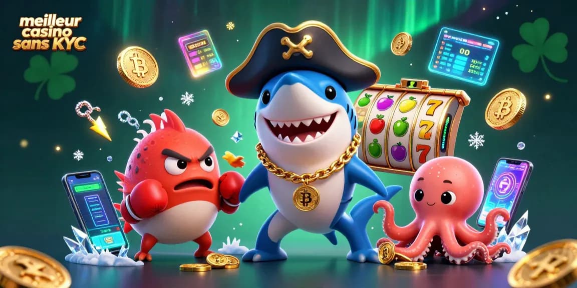 Découvrez le meilleur casino sans KYC avec des personnages animés et des éléments de jeu captivants.