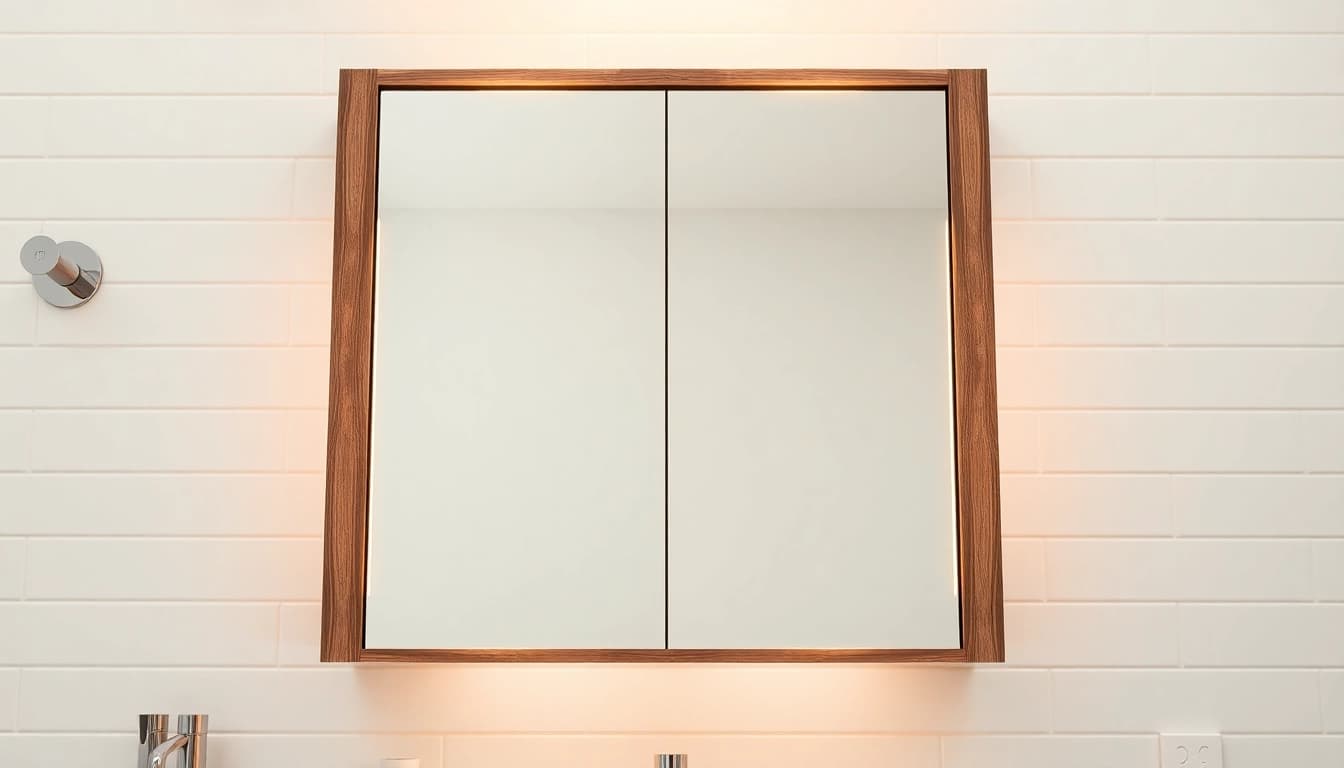 Enhance your space with a stylish mirrored bathroom cabinet with light, designed for modern elegance.