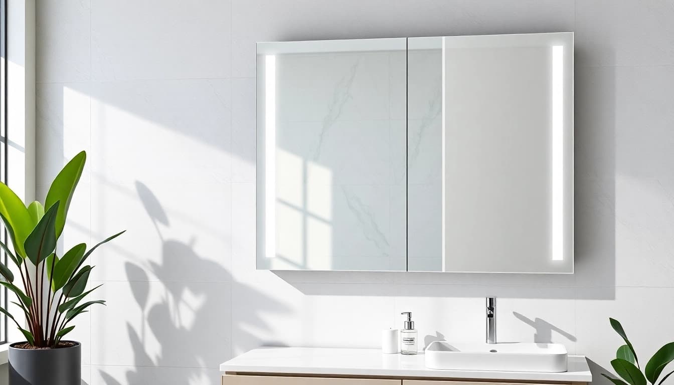 Optimieren Sie Ihren Raum mit einem stilvollen spiegelschrank led mit modernem Design und effizienter Beleuchtung.