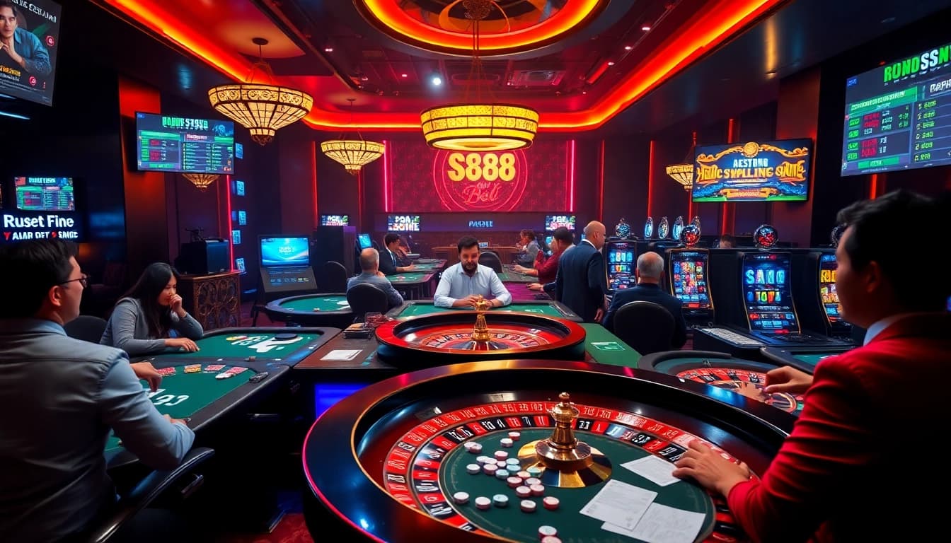 Engaging s88 bet online casino experience with dynamic games and vibrant atmosphere.