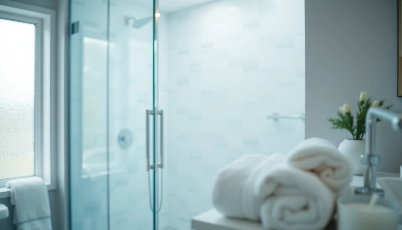 Stylish sliding shower doors enhance a modern bathroom’s aesthetic with elegance and functionality.