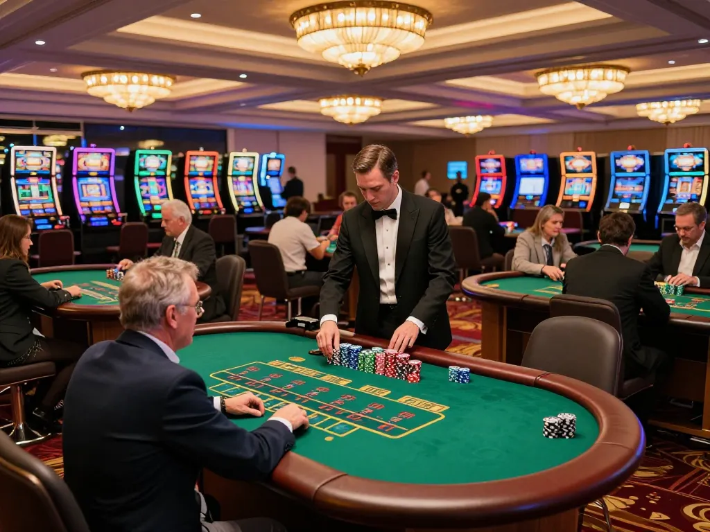 Players enjoying dynamic gameplay at LC 88 blackjack tables in a vibrant casino atmosphere