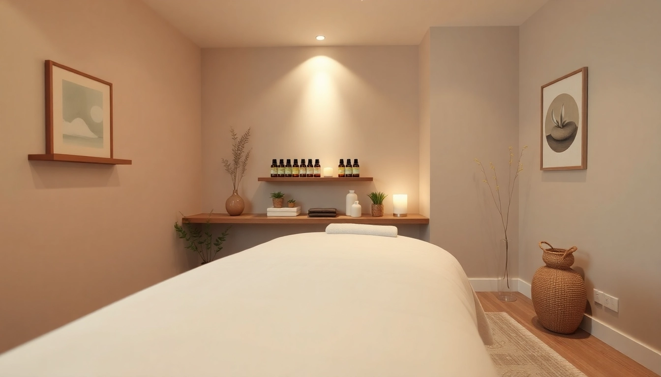 Experience a tranquil 출장안마 therapy room designed for ultimate relaxation.