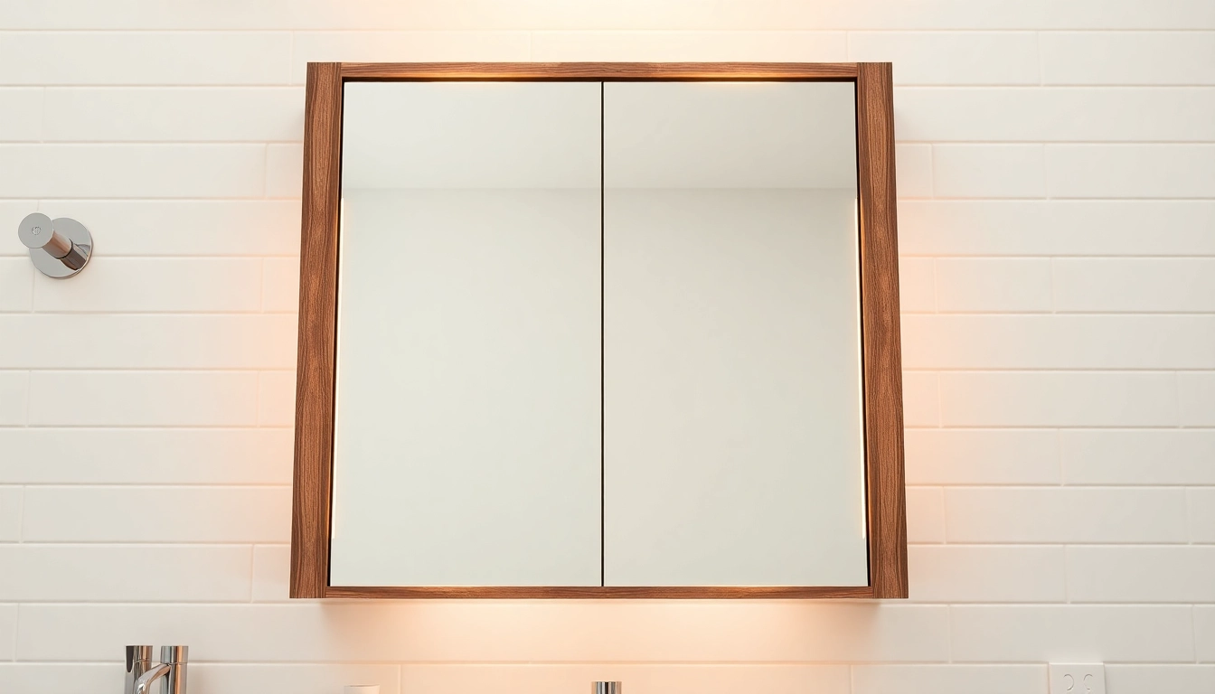Enhance your space with a stylish mirrored bathroom cabinet with light, designed for modern elegance.