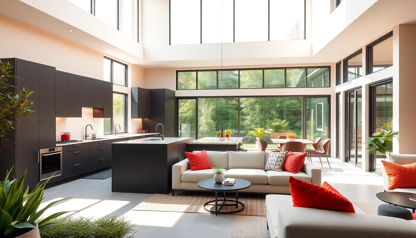 Natick Next Generation Remodel featuring a modern kitchen and living space with bright natural lighting.
