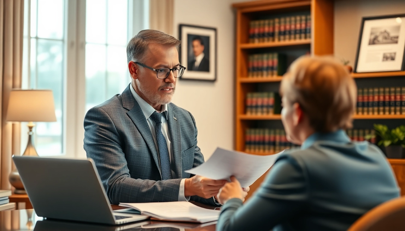 Clearwater truck accident attorney meeting with a client, showcasing professionalism and expertise.