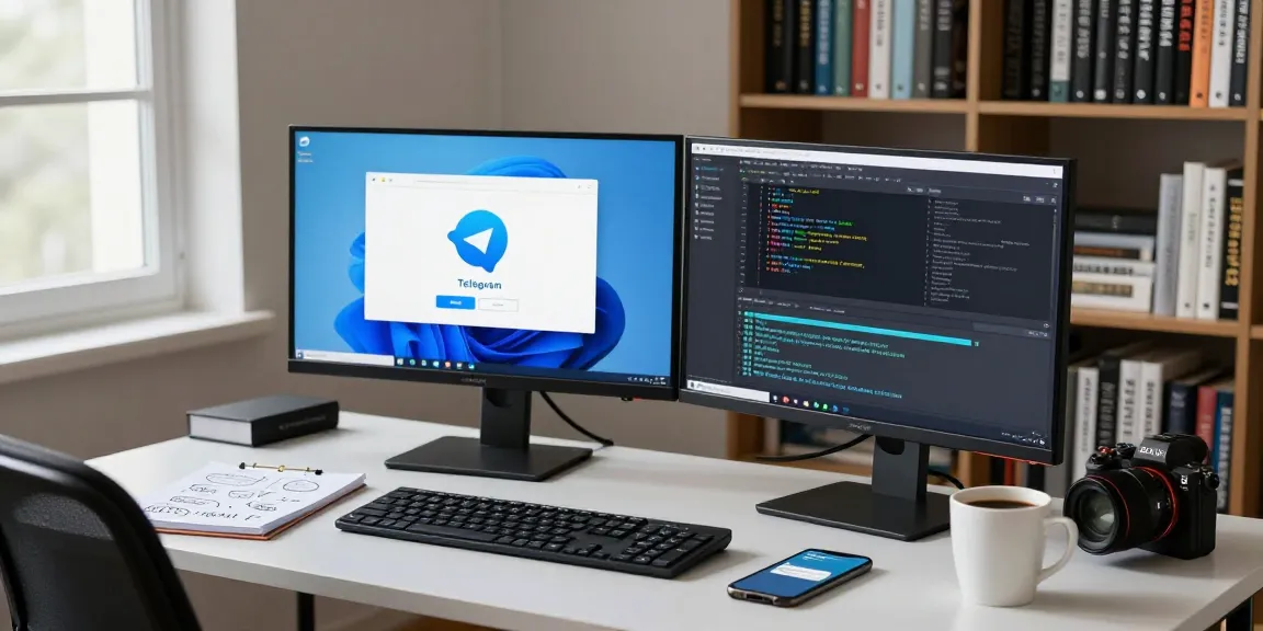 在现代工作空间，展示telegram 下载应用程序的开发者正在进行高效的编码和沟通。