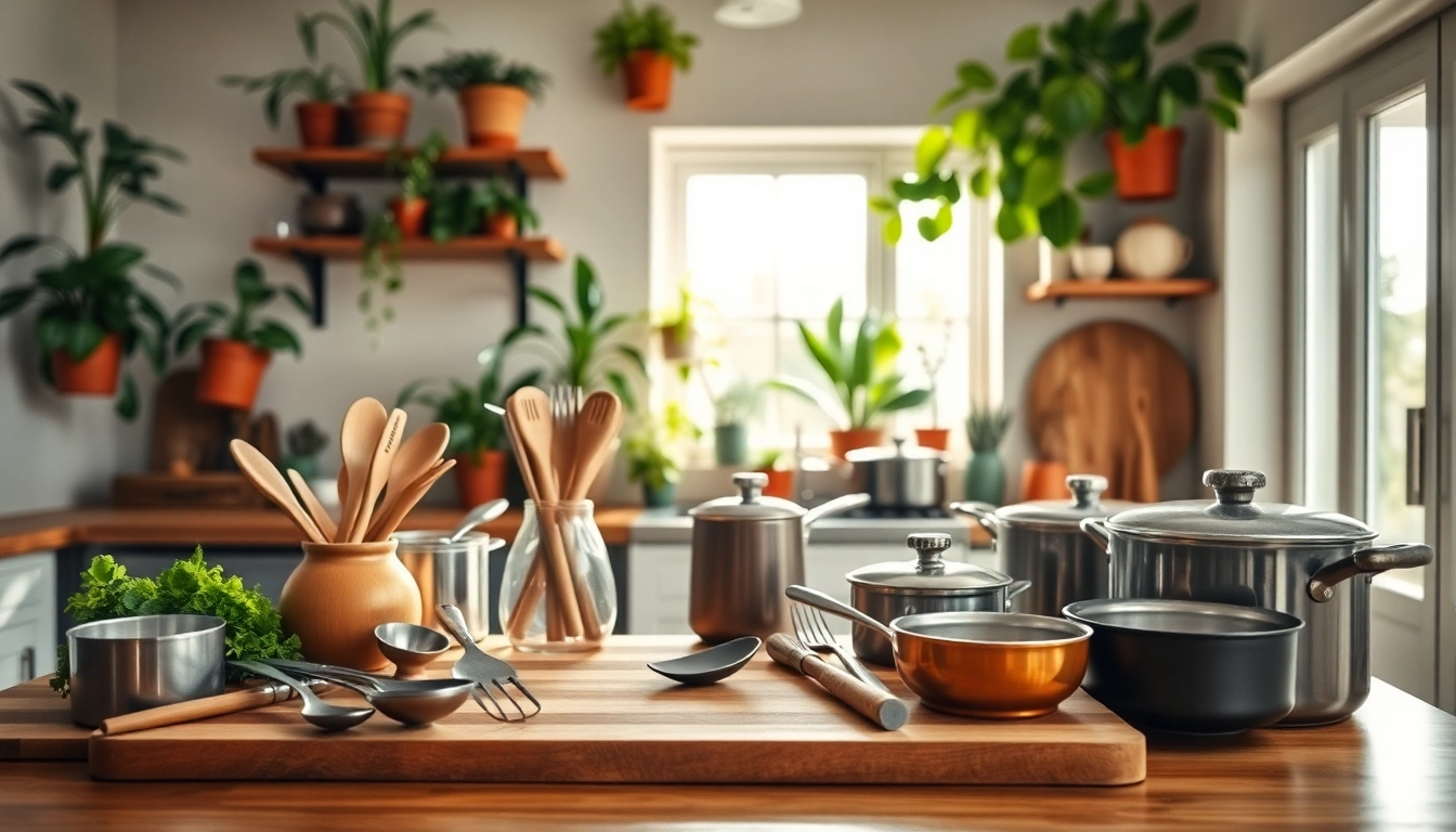 Shop premium kitchenware Auckland with a beautifully arranged set in a cozy kitchen.