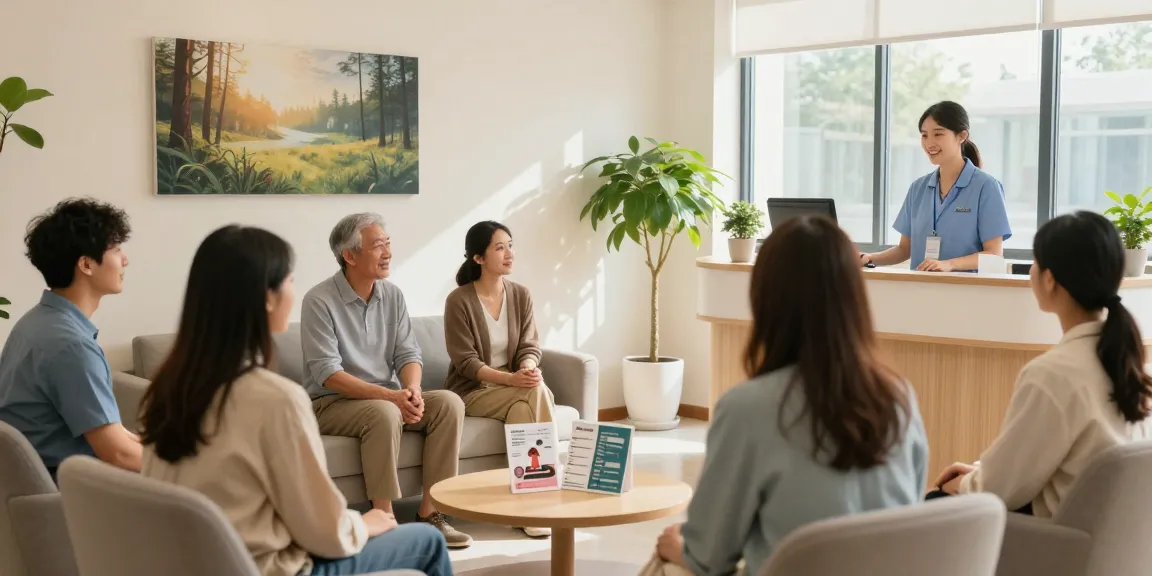 Welcoming scene at 수원교통사고한의원 with patients receiving care.
