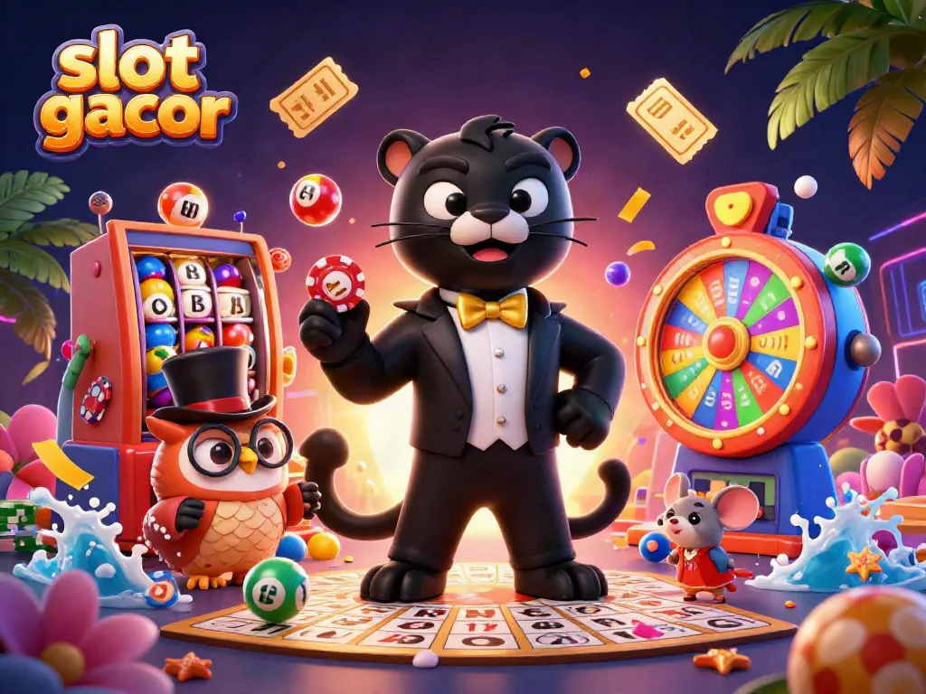 Slot gacor menghadirkan pengalaman judi yang mendebarkan dengan karakter kasino dalam suasana meriah.
