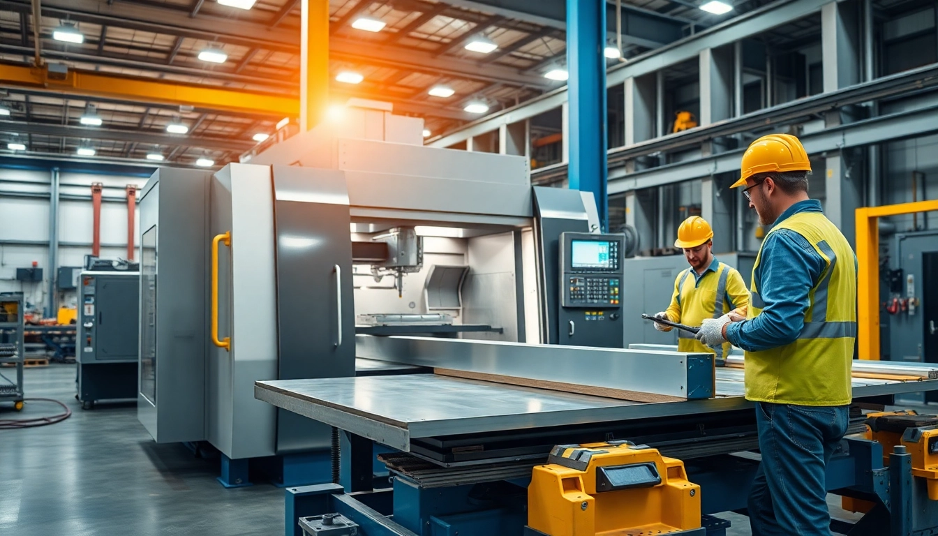 Metal manufacturer Edmonton facility with advanced machinery and skilled workers at work.