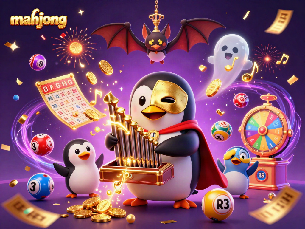 Engage in mahjong excitement with a vibrant 3D casino scene filled with colorful gaming elements.