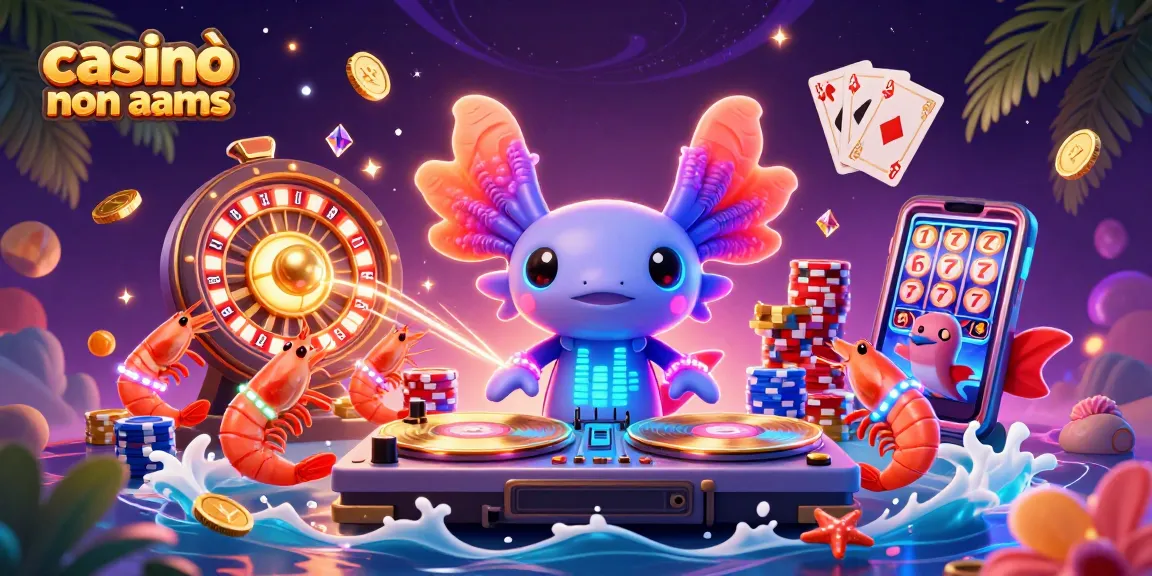 Gioca nei casinò online non AAMS con una scena dinamica di un DJ, granchi danzanti e oro che si spande.