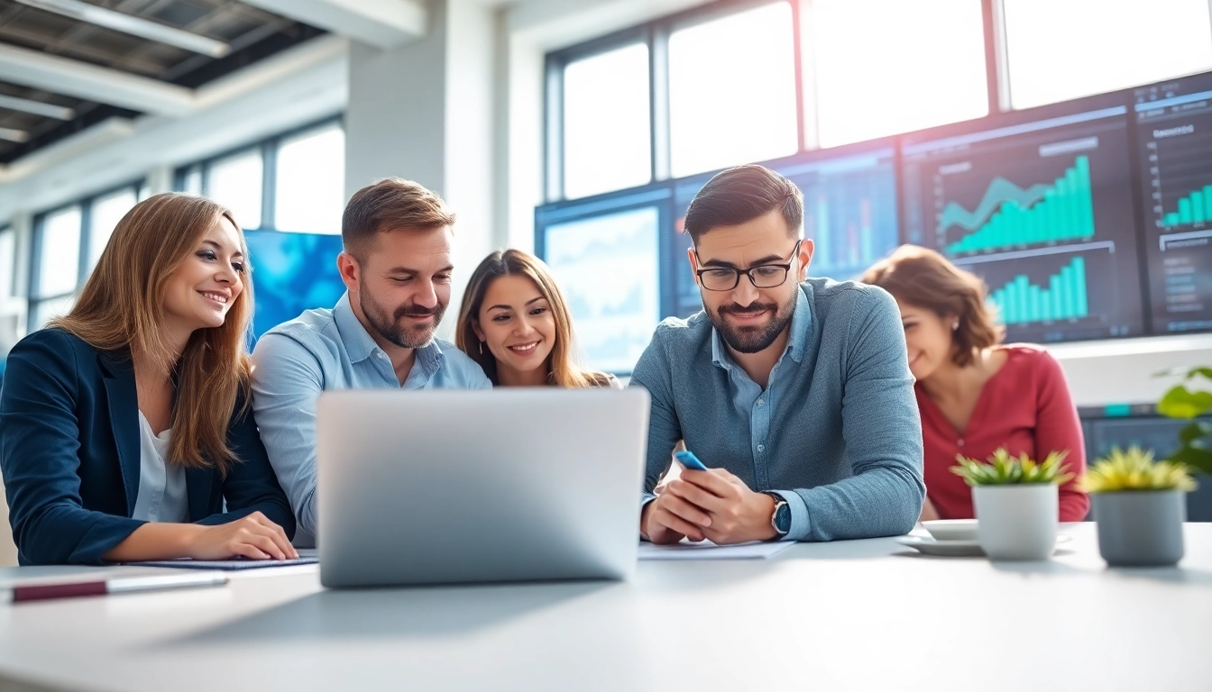 Explore managed IT services near me with a diverse team collaborating in a bright office.
