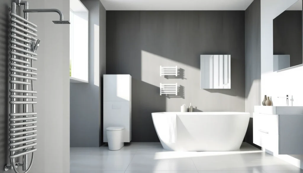 Sonni sanitär GmbH präsentiert stilvolle Badezimmerprodukte in modernem Ambiente.