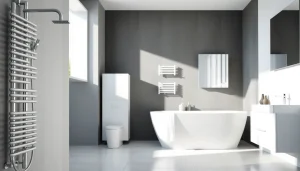 Sonni sanitär GmbH präsentiert stilvolle Badezimmerprodukte in modernem Ambiente.