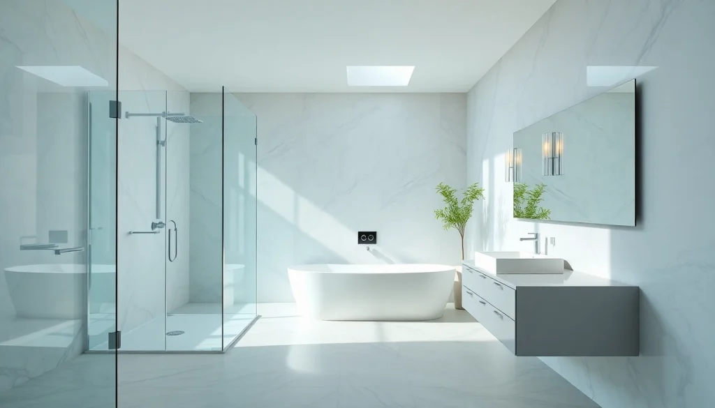 Präsentation von Produkten der sonni sanitär GmbH in modernem Badezimmer-Design.