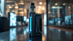 Vozol Vaping device in a stylish setting, showcasing its sleek design and modern features.