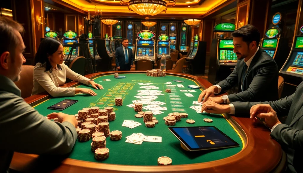 Experience the excitement of winning at ev88.claims with luxurious casino tables and vibrant poker chips.