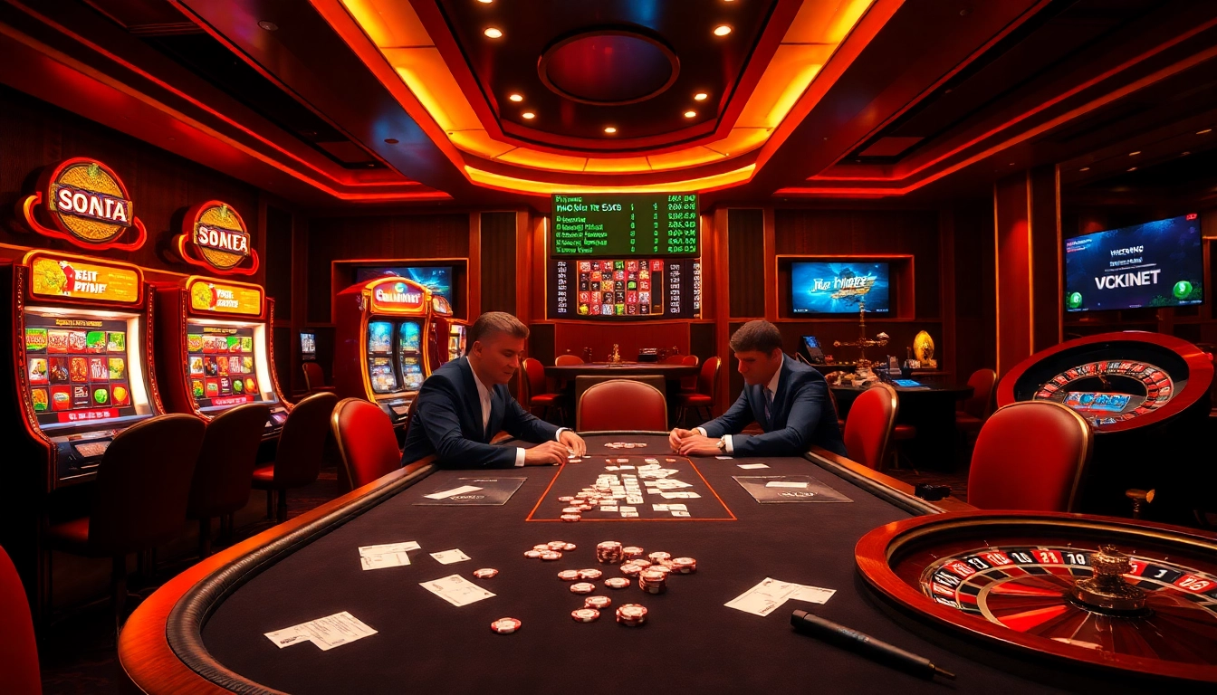 Exciting poker game in a luxurious setting at mk8th.net with vibrant colors and dynamic atmosphere.