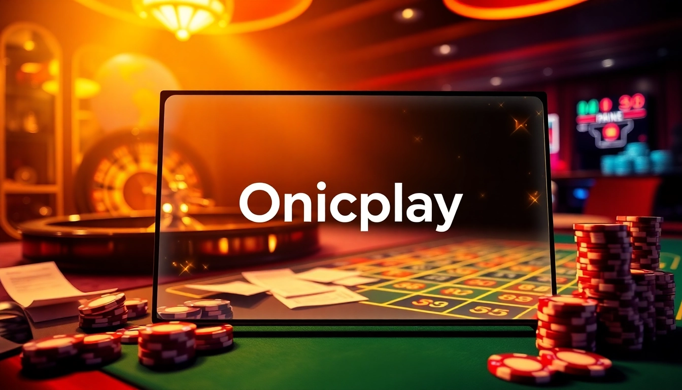 Experience luxury gambling with Onicplay’s online casino interface and classic casino elements.