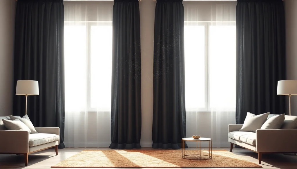 Verduisterende gordijnen die zorgvuldig zijn opgesteld in een sfeervolle kamer voor optimale verduistering.