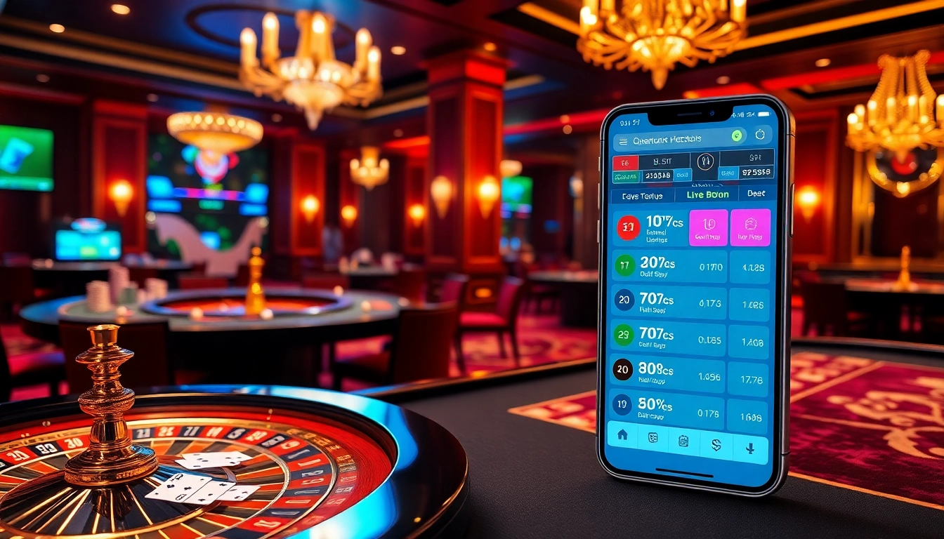 Experience the excitement of j88 com with vibrant casino tables and interactive mobile gaming elements.