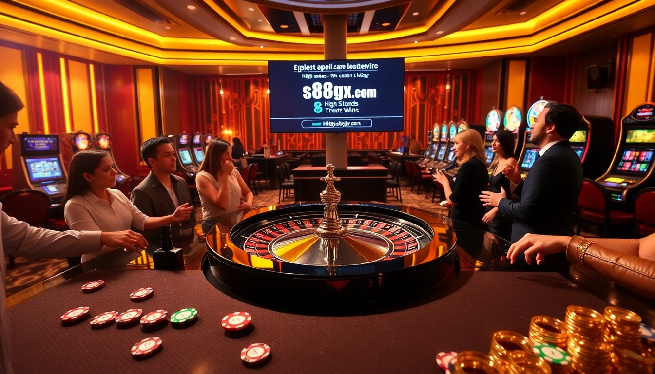 Experience the thrills of gambling at https://s8glx.com with vivid casino visuals featuring roulette and poker elements.