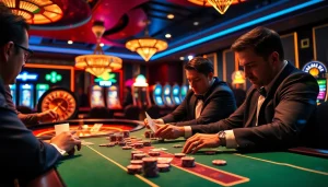 Experience thrilling gaming action at https://lc88.jpn.com/ with vibrant poker tables and casino excitement.