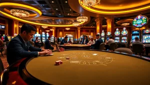 Catch the thrill of action at https://xx88.nl/ with vibrant casino games, chips, and players enjoying their bets.