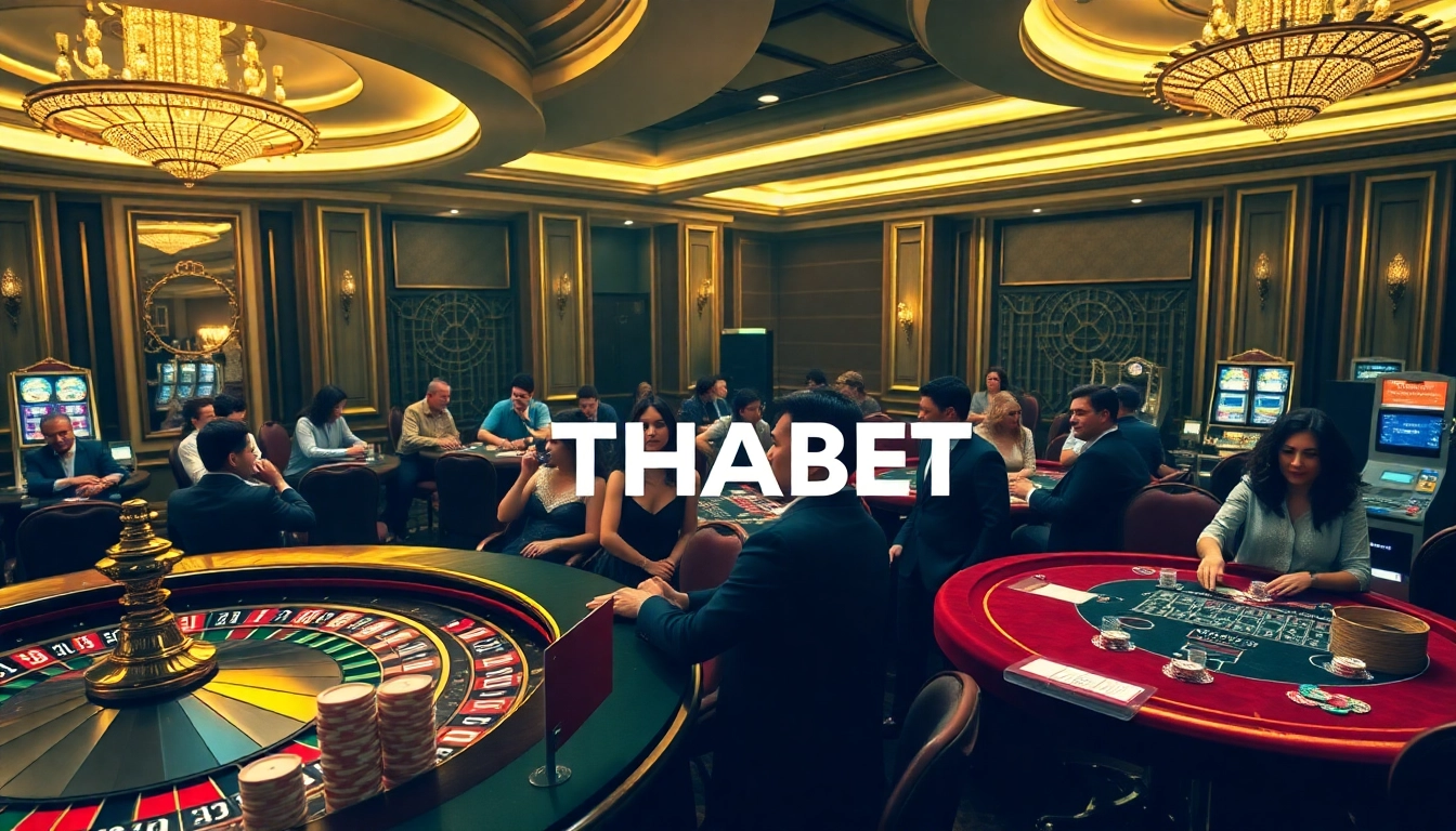 Engaged players enjoying a luxury gambling experience at THABET's casino tables.