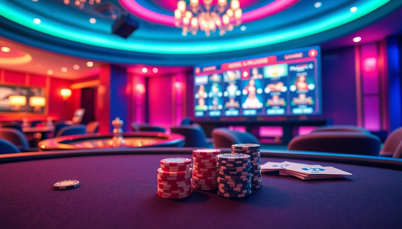 Enjoy the thrilling 'sex ai' casino game experience at a vibrant poker table with luxury décor.
