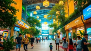 Vibrant entertainment scene from https://kjc365.com/ showcasing families engaging in recreational activities