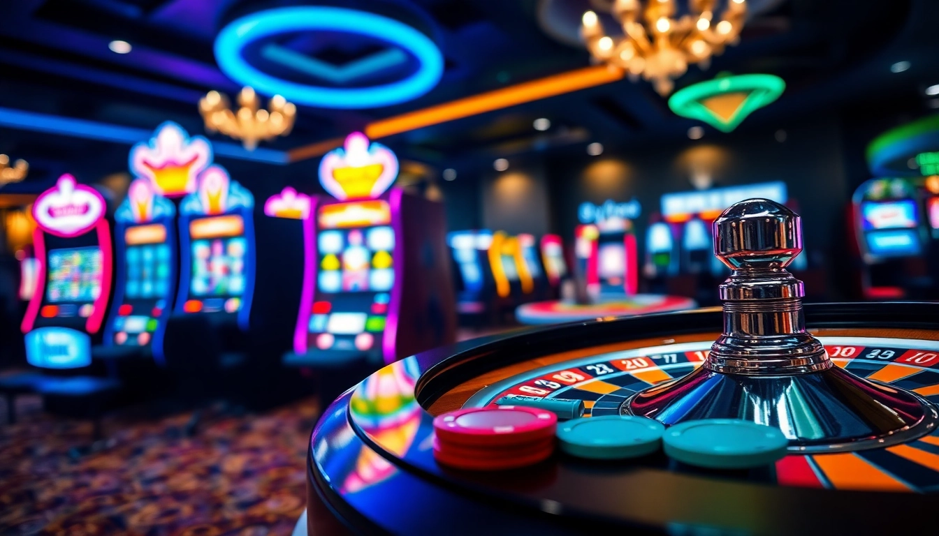 Neue casino bonus ohne einzahlung auf einem lebhaften Spieltisch in einem eleganten Casino.