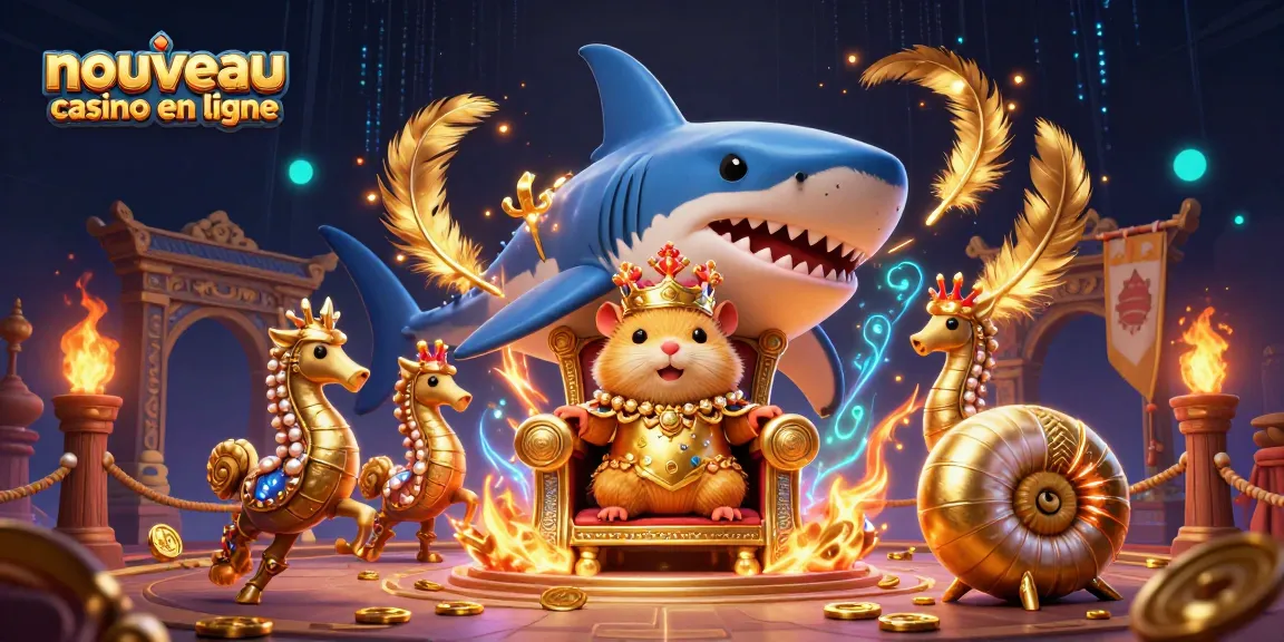 Découvrez le nouveau casino en ligne avec un roi hamster, gardes hippocampes, et pièces d'or scintillantes.