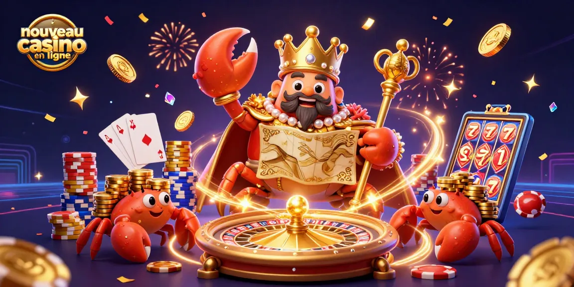 Visualiser le nouveau casino en ligne avec le crabe empereur et des pièces d'or étincelantes