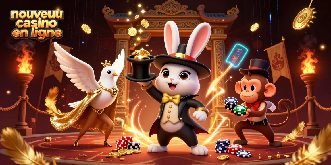 Amusez-vous avec le nouveau casino en ligne, mettant en scène un magicien, une colombe et un singe voleur de jetons.