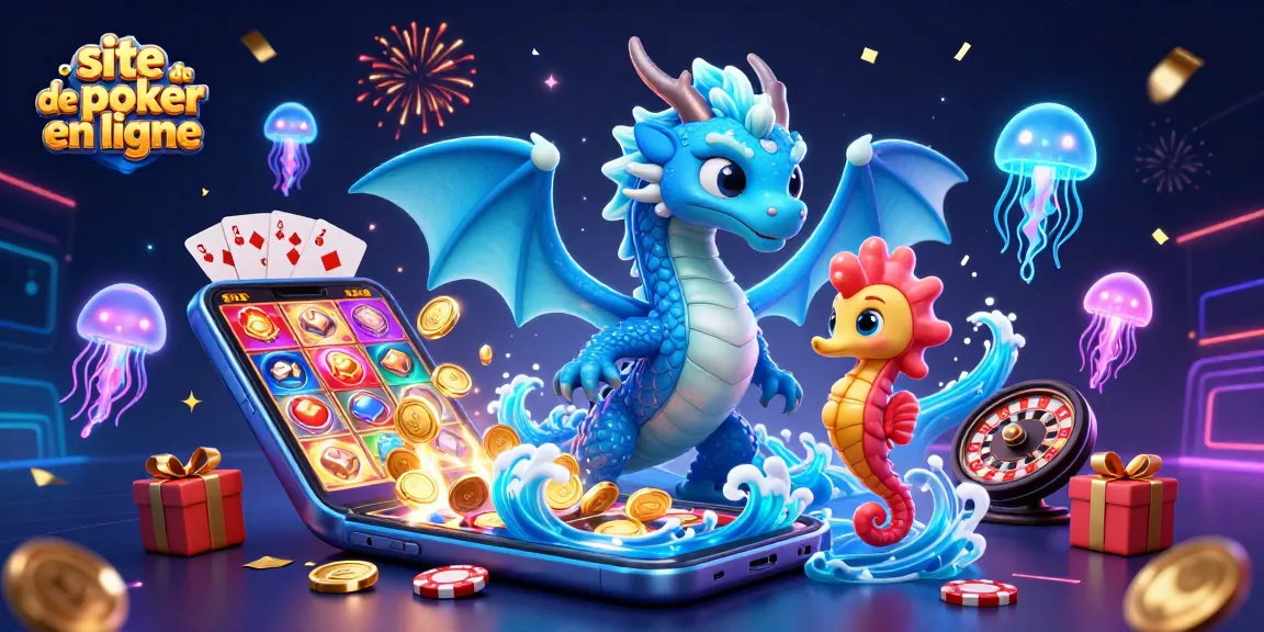 Jouez sur le site de poker en ligne avec des créatures marines fantastiques et des jeux colorés.