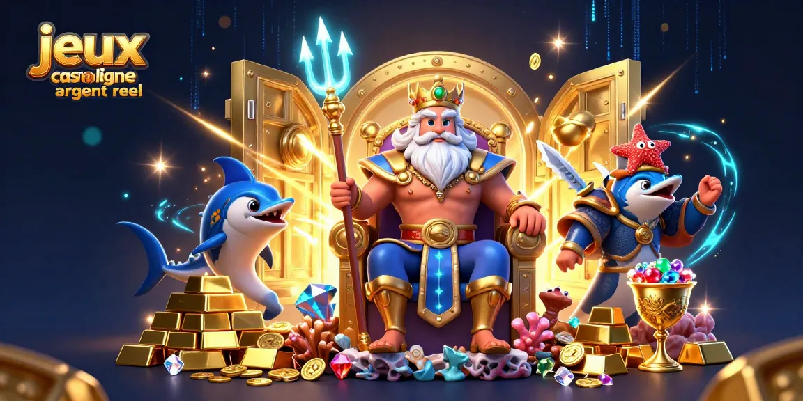 Découvrez la magie des jeux casino en ligne argent réel avec un roi des mers et des trésors scintillants.