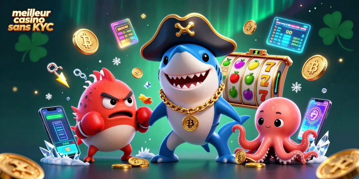 Découvrez le meilleur casino sans KYC avec des personnages animés et des éléments de jeu captivants.